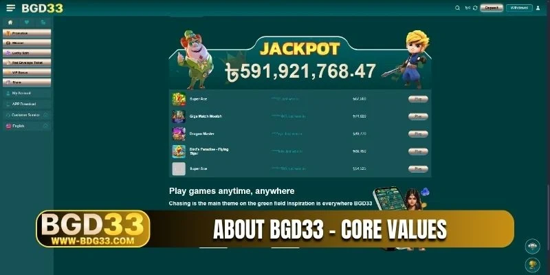 About BGD33 - core values