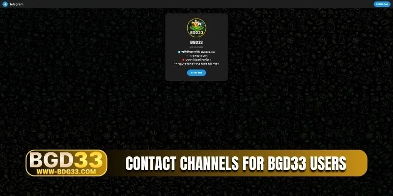 Contact channels for BGD33 users