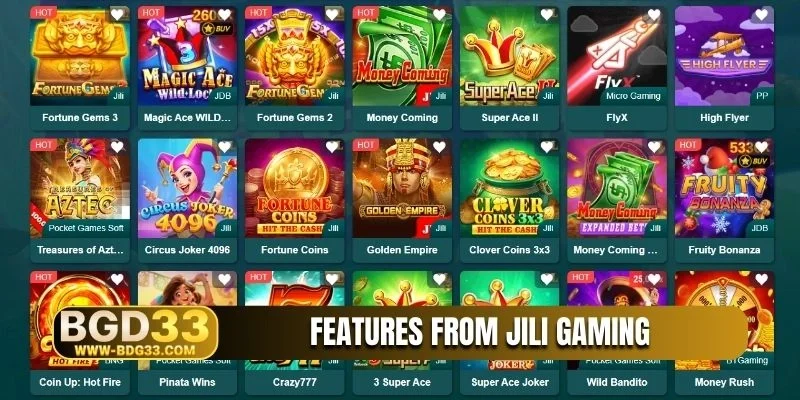 Features from JILI Gaming