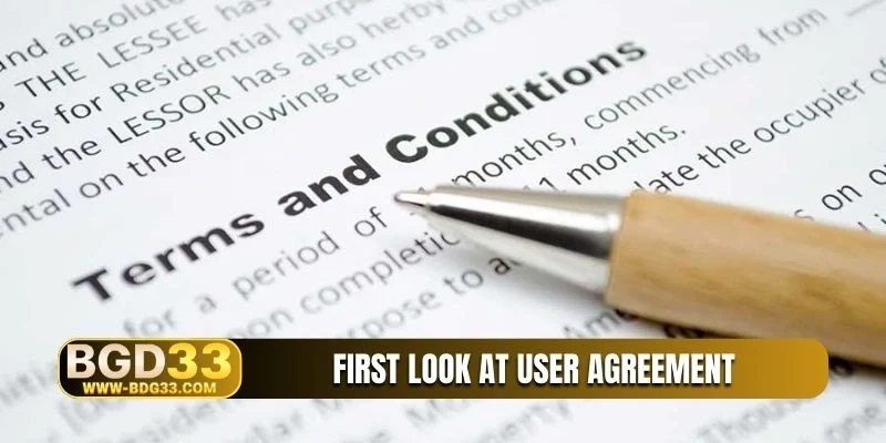 First look at user agreement