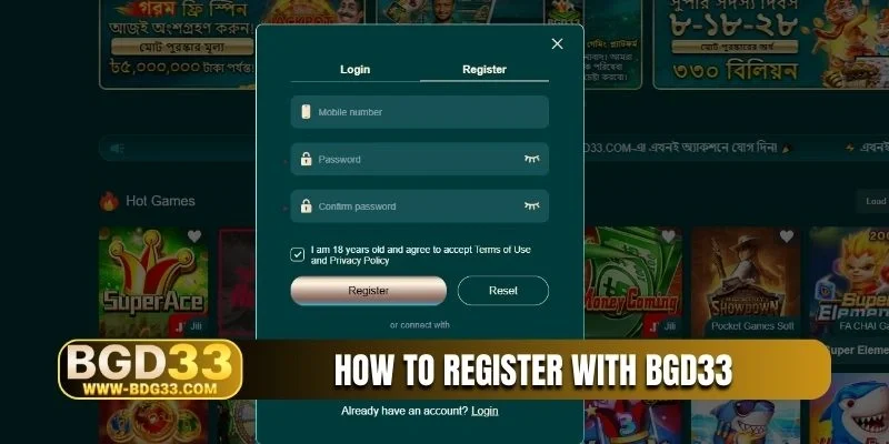 How to register with BGD33