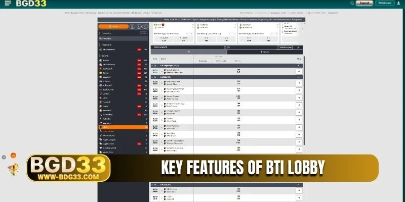 Key features of BTi lobby