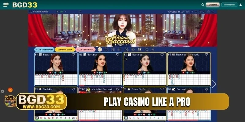 Play casino like a pro