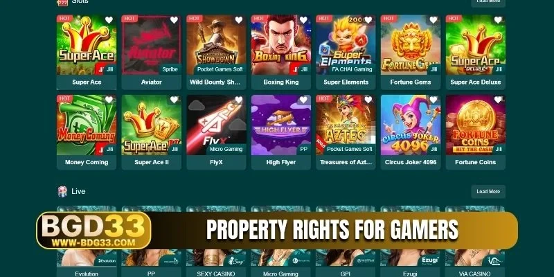 Property rights for gamers