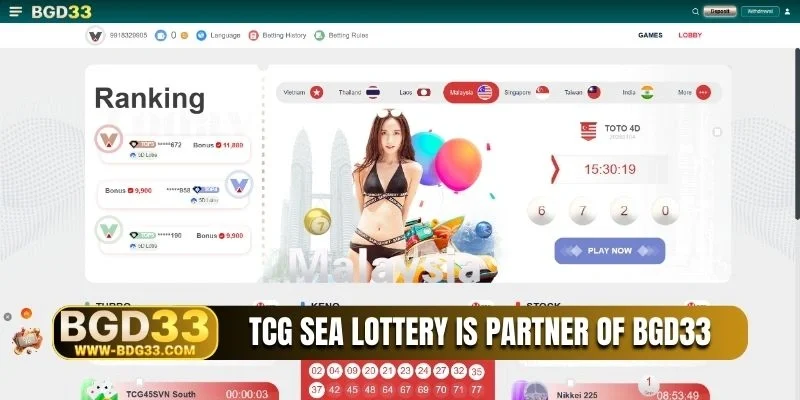 TCG Sea Lottery is partner of BGD33
